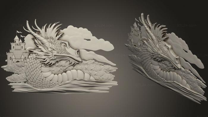 Статуэтки грифоны и драконы (Дракон 1 —(6), STKG_0132) 3D модель для ЧПУ станка
